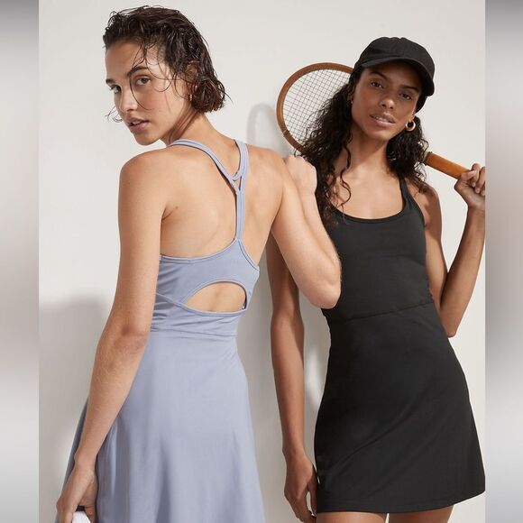 Madewell NWT Flex Cutout Exercise Fitness Dress XXS w/ Shelf Bra, Built-In Short - Picture 7 of 10